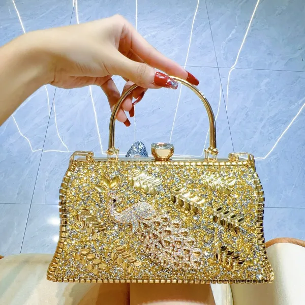 Luxury full diamond hand-held crossbody bag